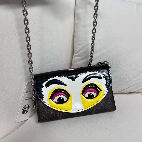 Louis Vuitton Black and Yellow Eye Motif Bag - Picture 1 of 8